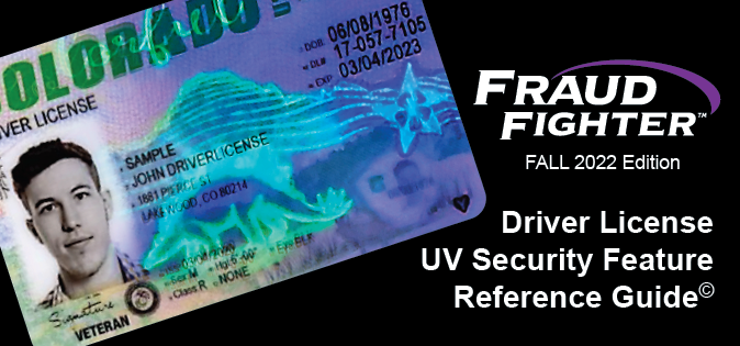 Driver License Guide Visual Reference For Uv Security Features